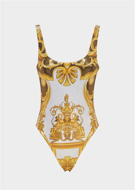 swimming suit versace|Versace barocco bikini.